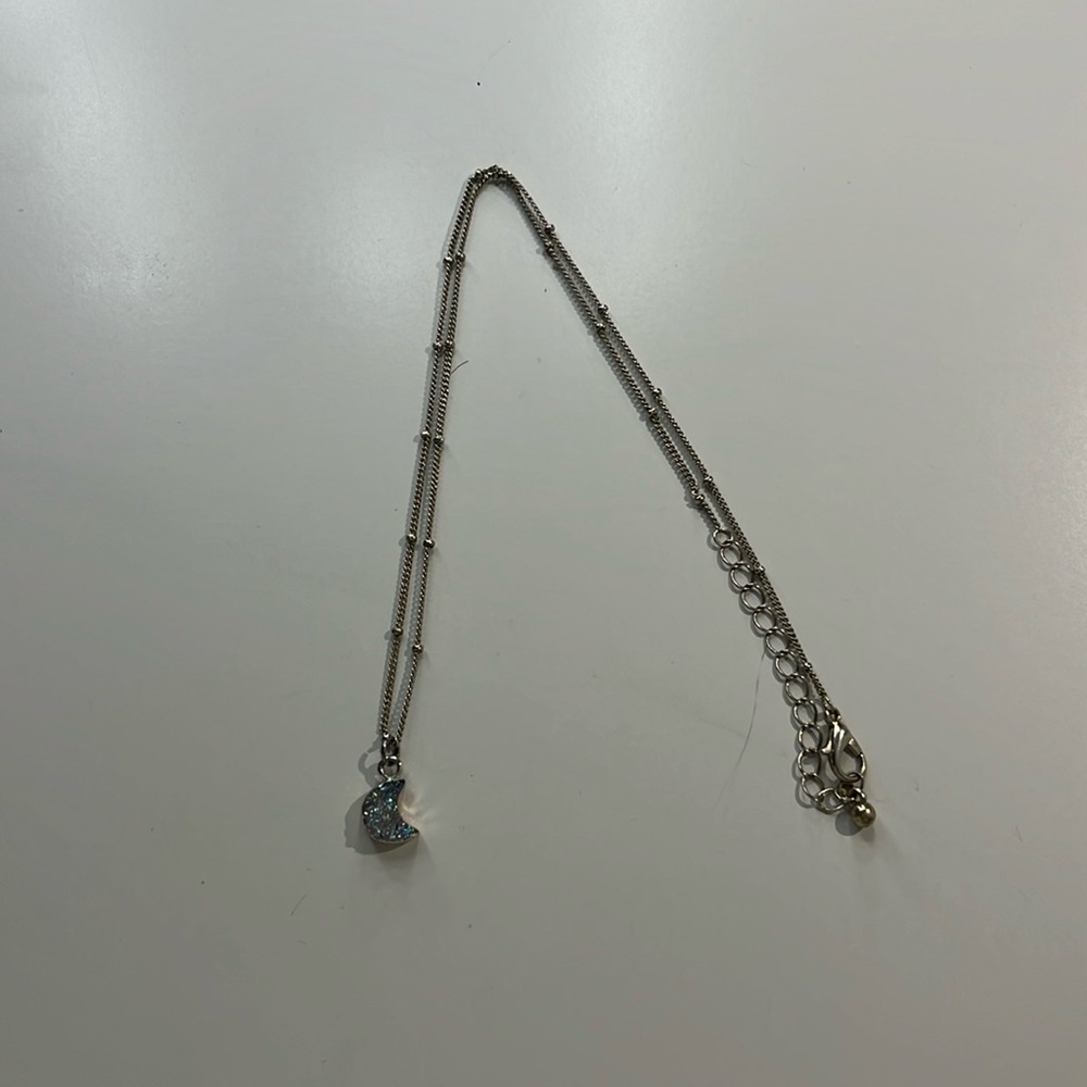 Silver moon necklace